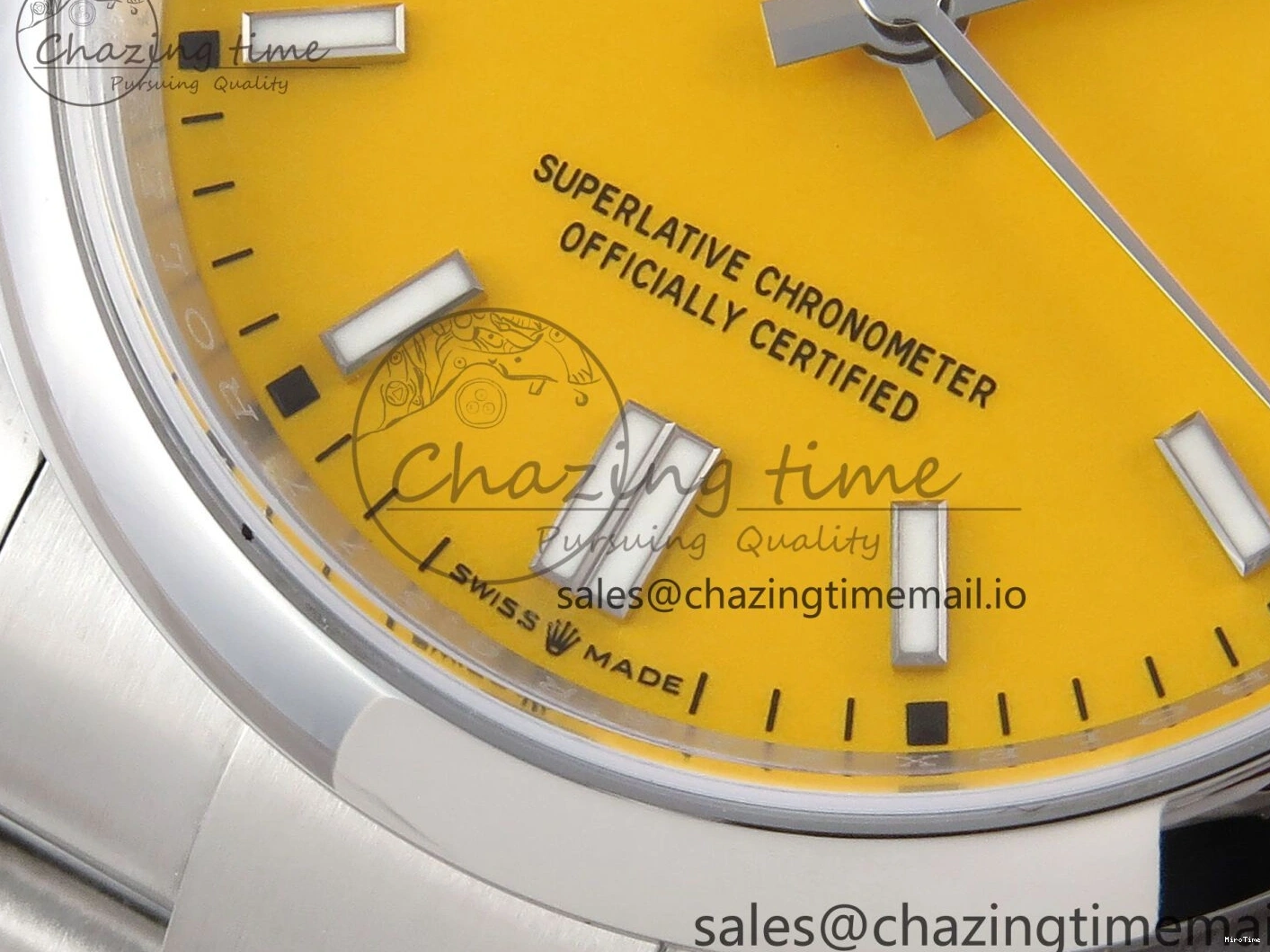 MiroTime 0330 Oyster Perpetual 126000 36mm EWEF Best Edition 904L Steel Yellow Dial A Supportive 777